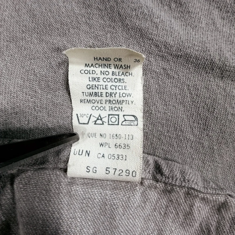 Vintage WOOLRICH Shirt‎ XL Mens Gray Chambray Button Up Barn Heavy Outdoor USA